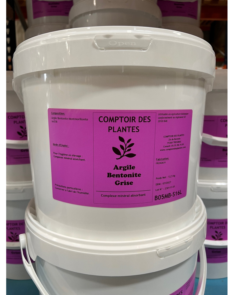 Argile Bentonite grise agriculture biologique AB BIO