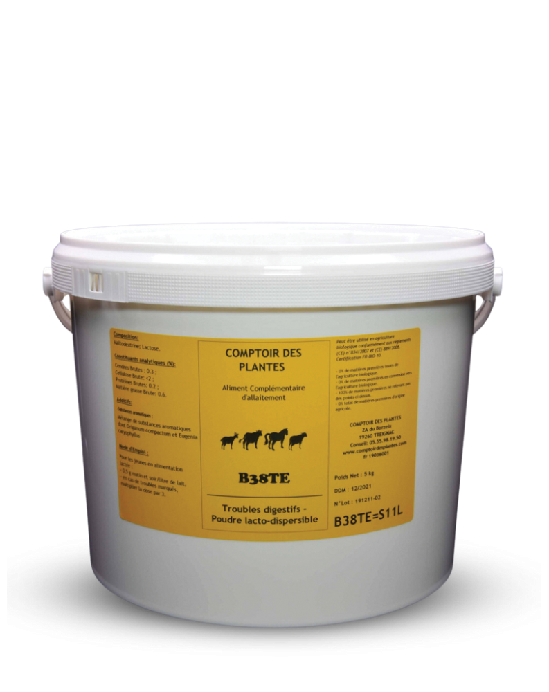 Troubles digestifs - Poudre lacto-dispersible | Toutes espèces | Bio